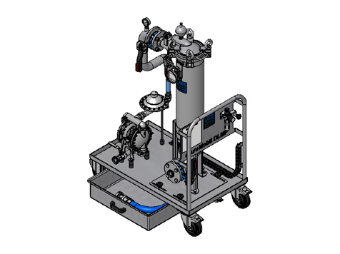 acuraMobil Bag filter housing with diaphragm pump
